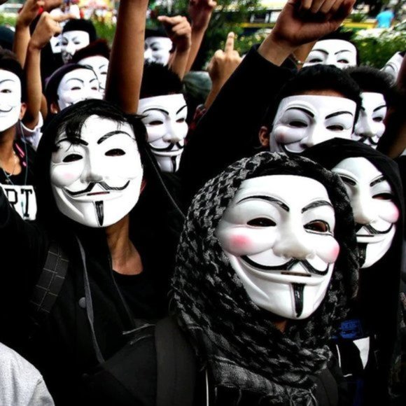 NEW NOVELTY MASK VENDETTA FAWKES ANONYMOUS (BLACK) - Picture 2 of 3